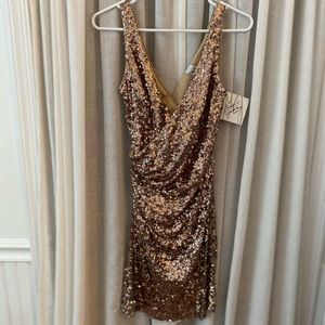 Mark James by Badgley Mischka Rose Gold Sequin